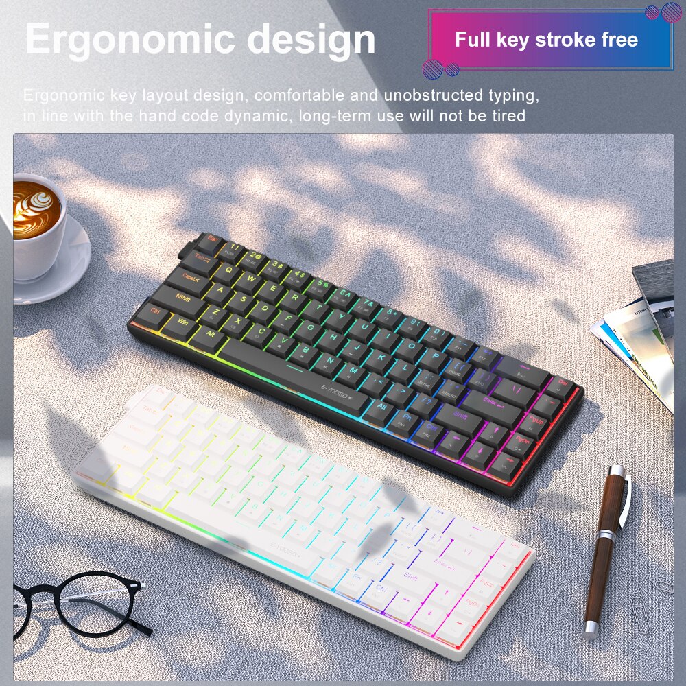 E-YOOSO A68 RGB Mini Slim USB  - Pc Gaming Pink recensione e prezzo