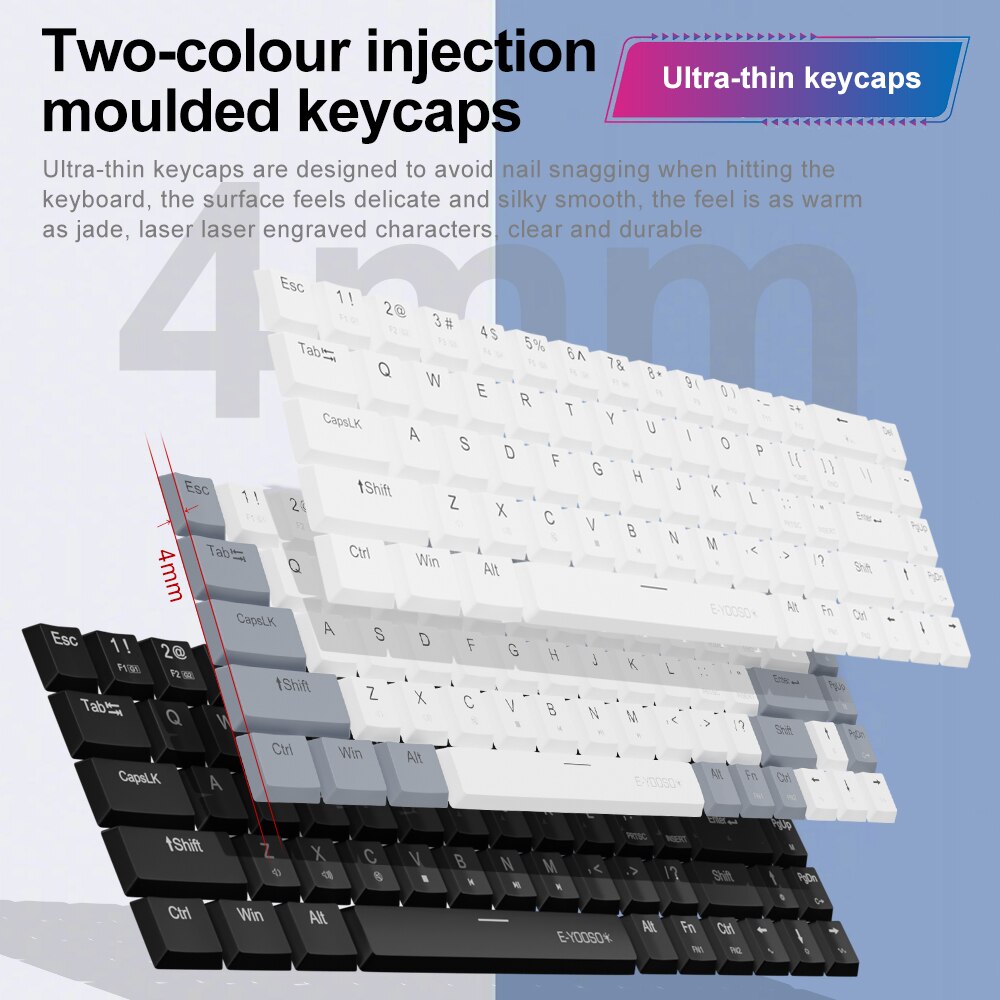 E-YOOSO A68 RGB Mini Slim USB  - Pc Gaming Pink recensione e prezzo