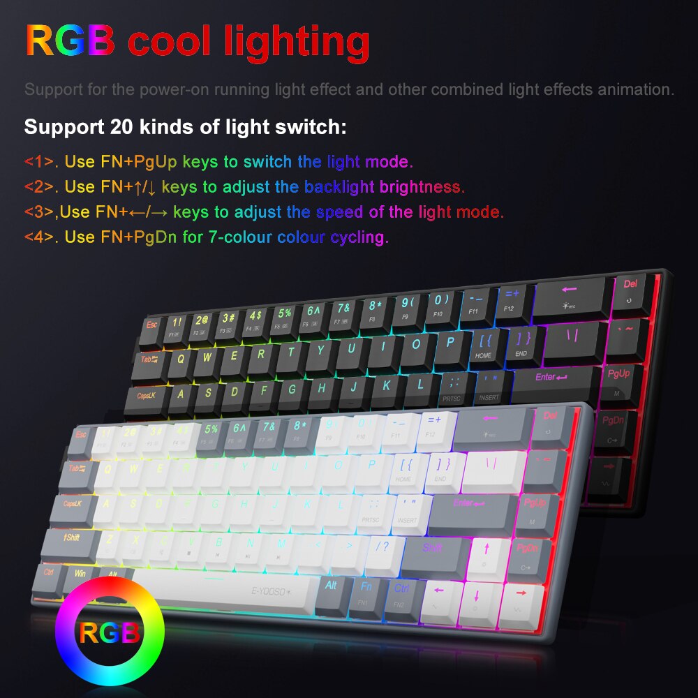 E-YOOSO A68 RGB Mini Slim USB  - Pc Gaming Pink recensione e prezzo